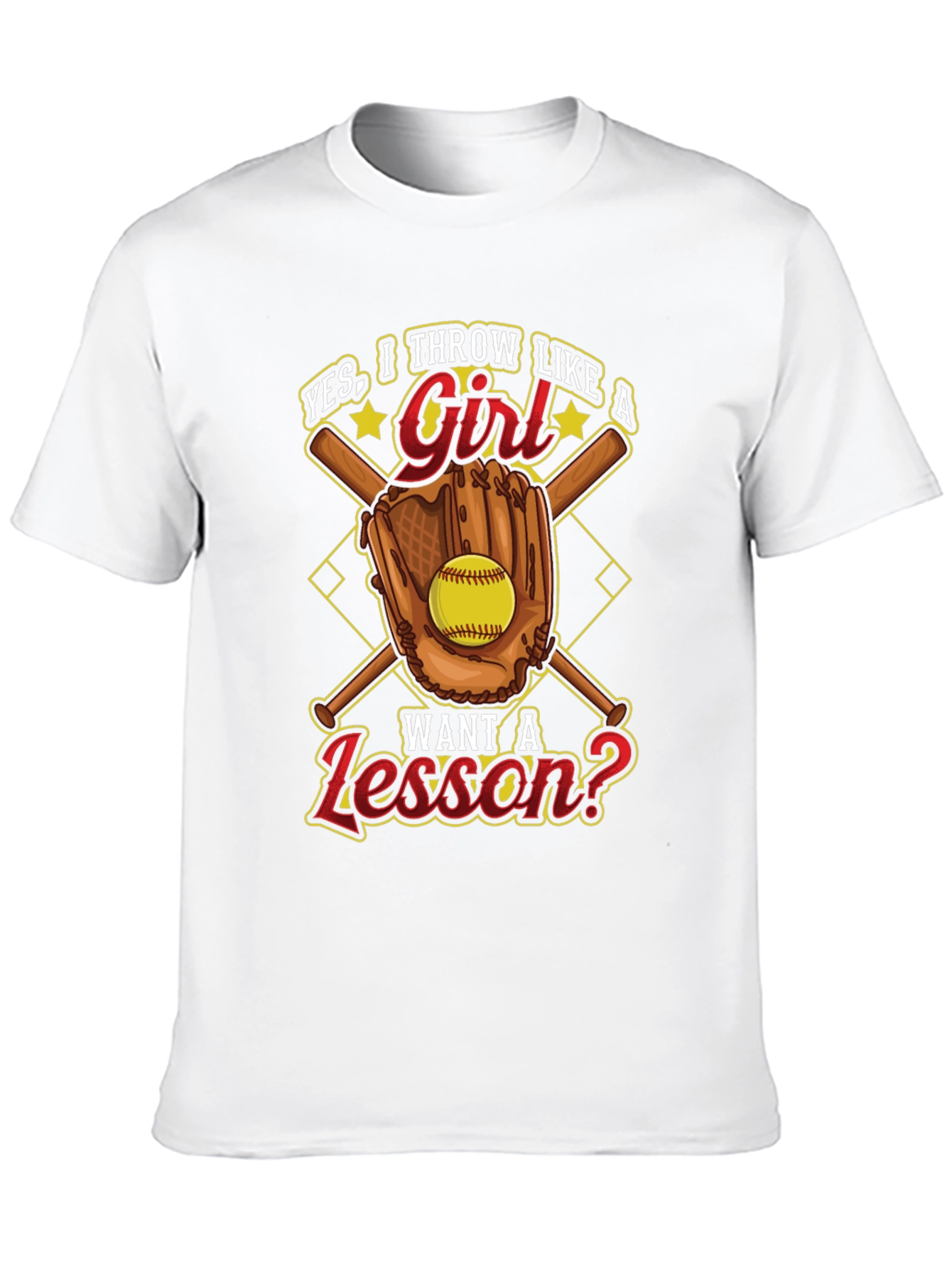 Yes I Throw Like a Girl T-Shirt Softball Baseball