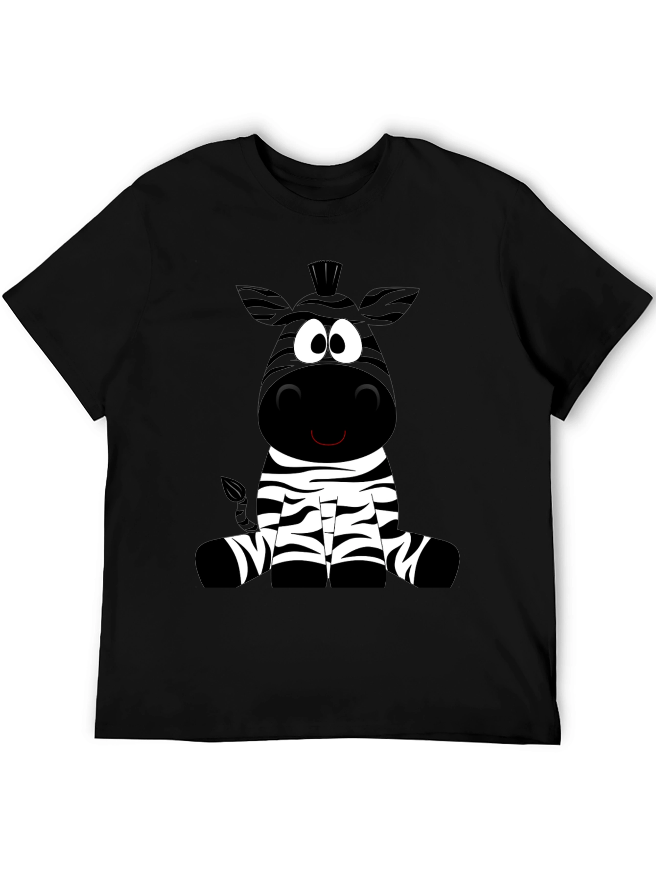 Zebra Cartoon Graphic Print T-Shirt