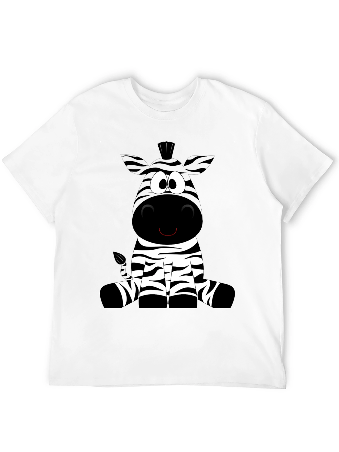 Zebra Cartoon Graphic Print T-Shirt