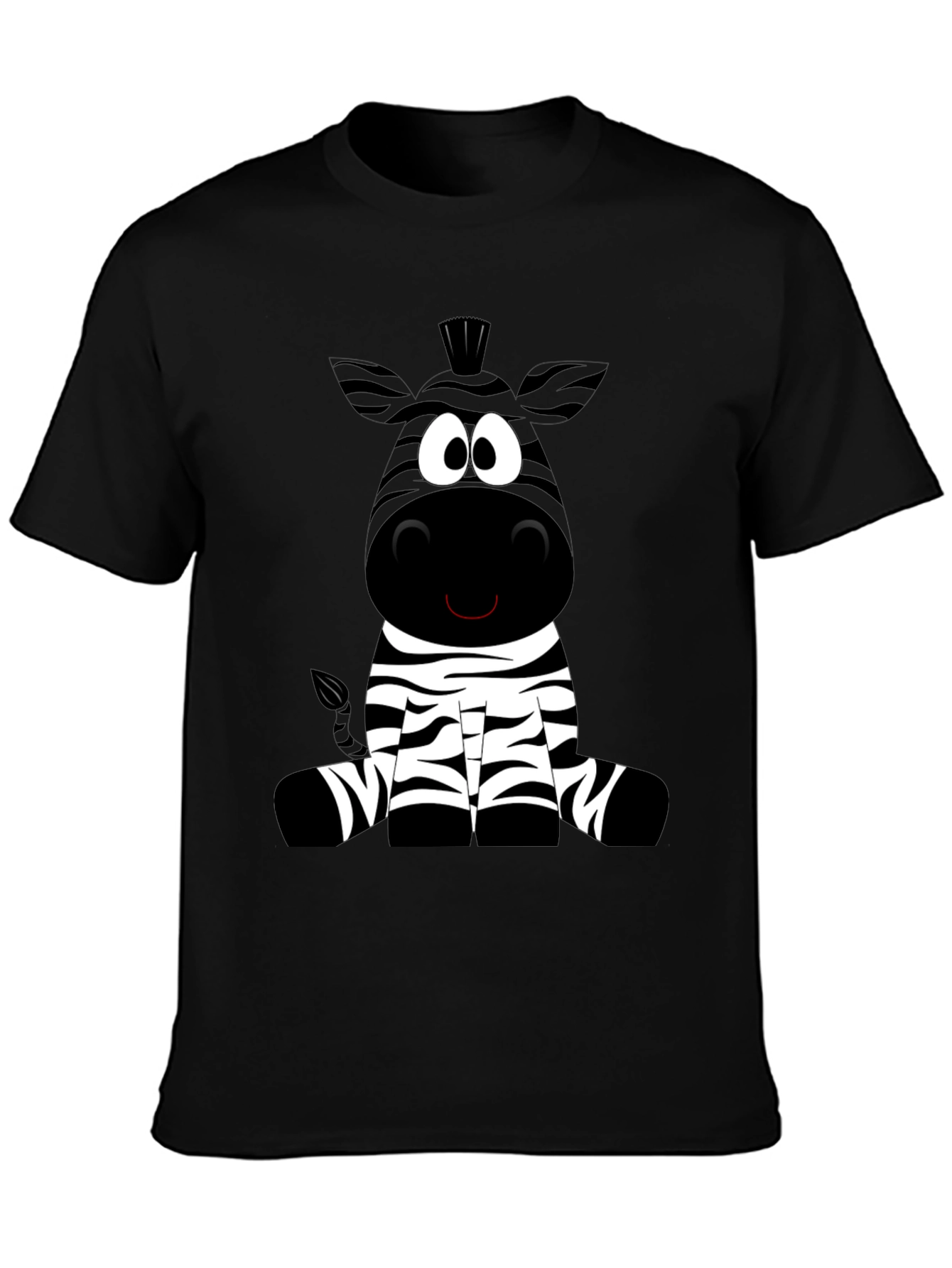 Zebra Cartoon Graphic Print T-Shirt