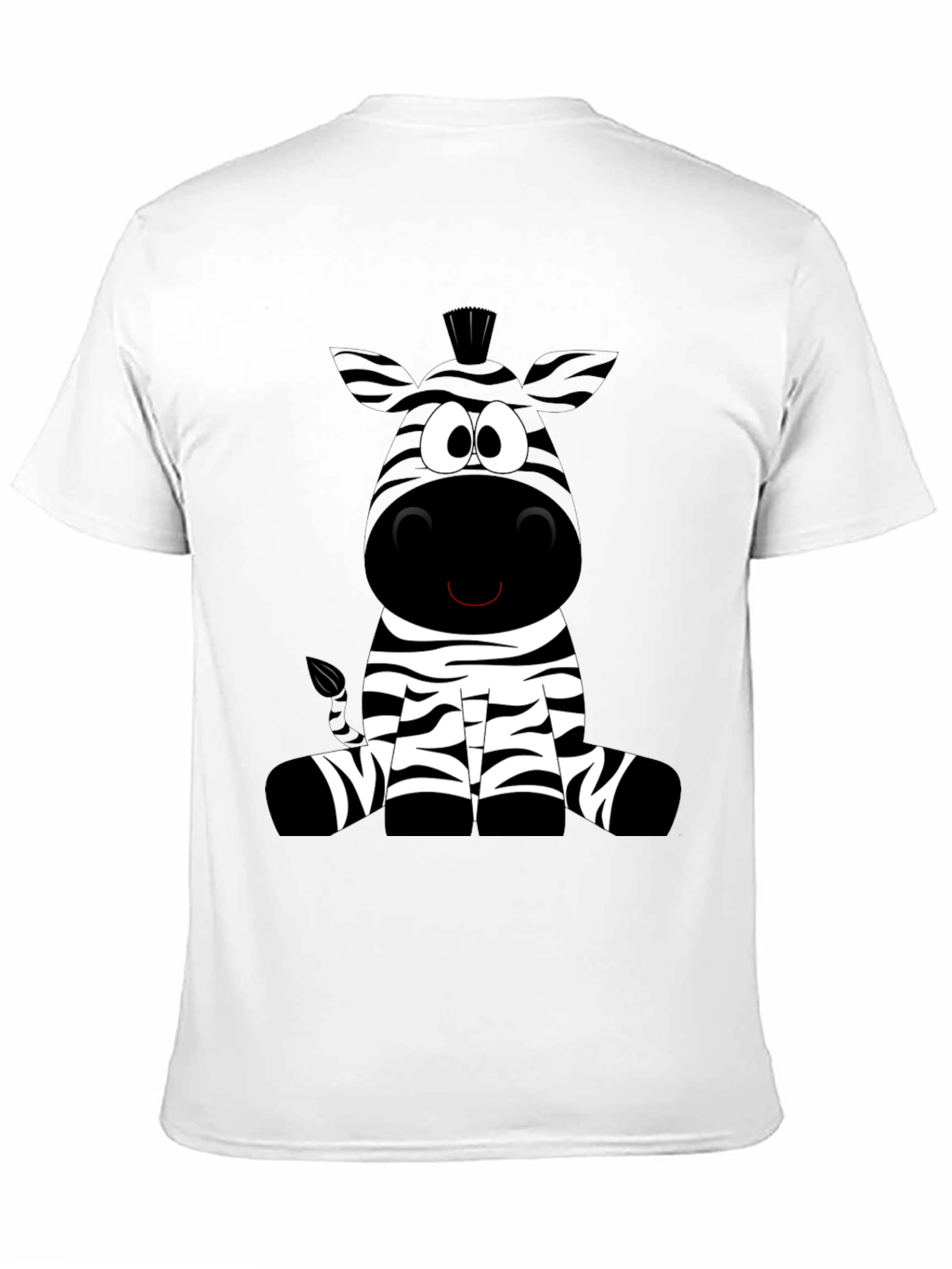 Zebra Cartoon Graphic Print T-Shirt