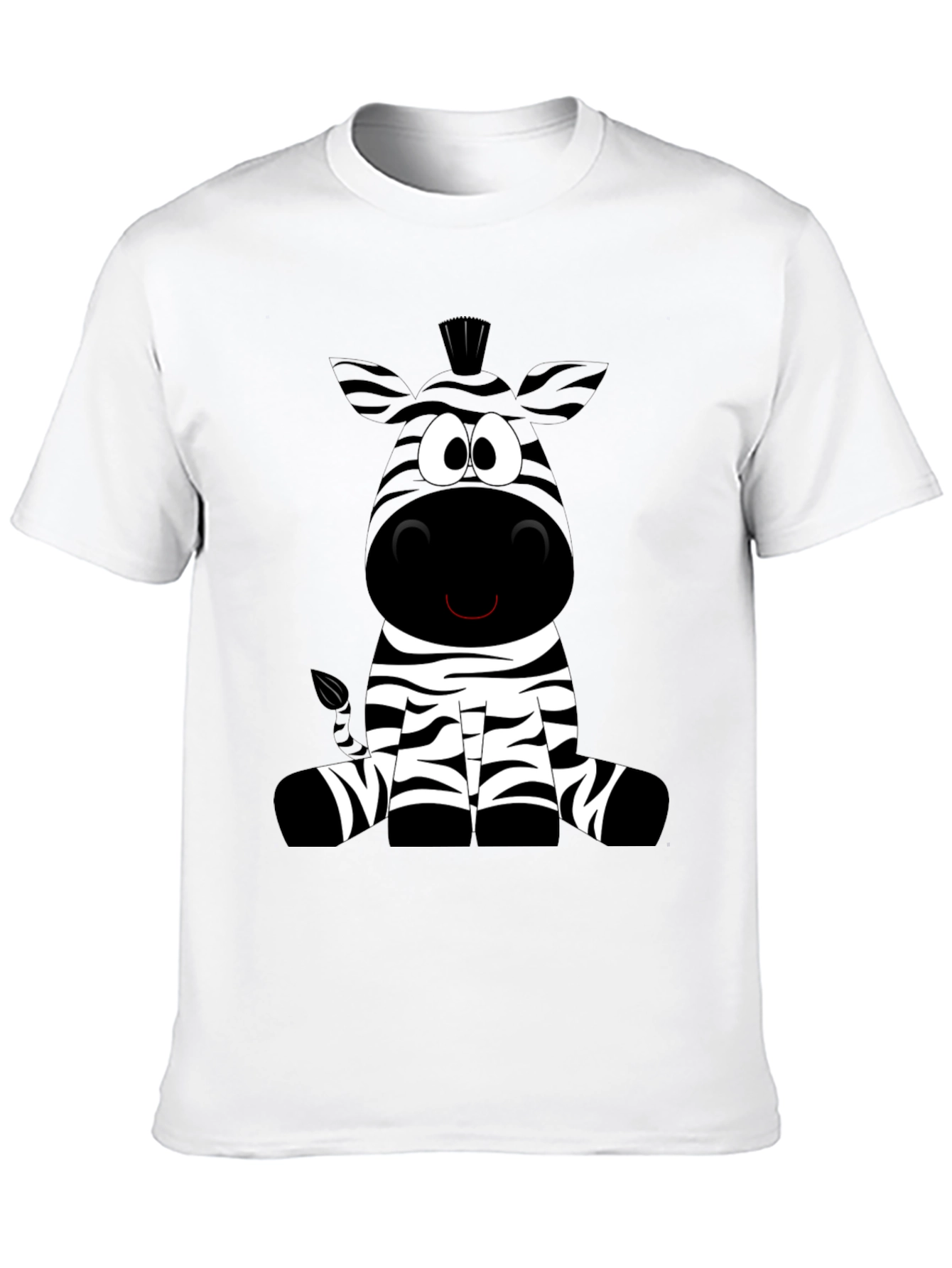 Zebra Cartoon Graphic Print T-Shirt