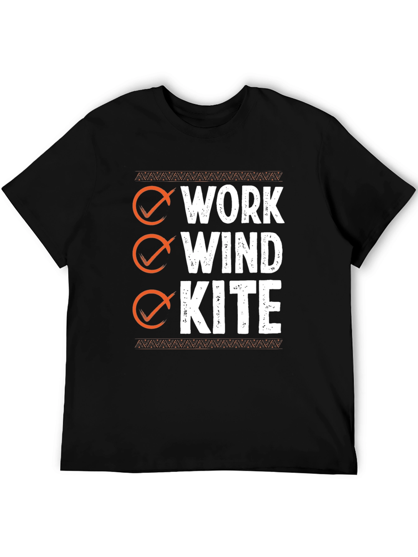 Work Wind Kite T-Shirt - Black Graphic Tee