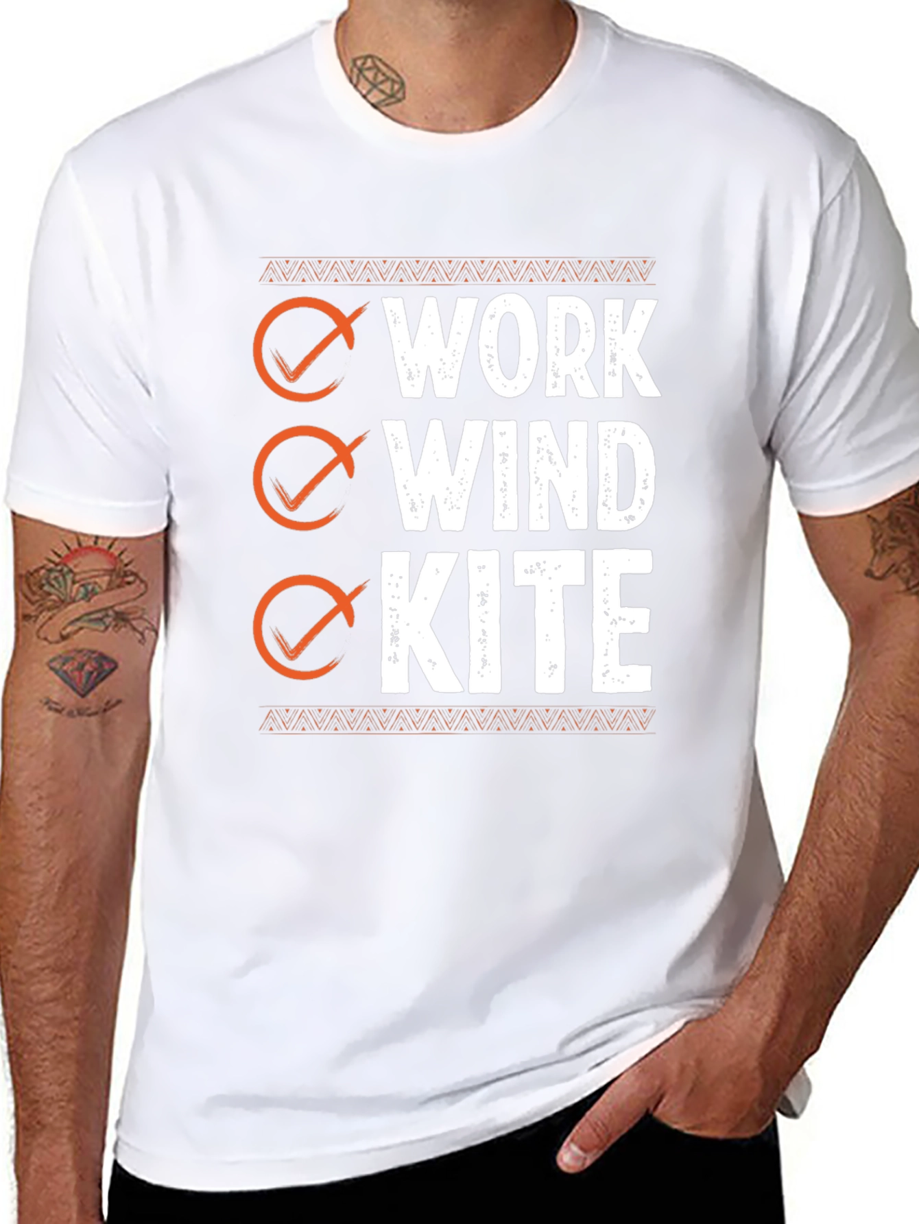 Work Wind Kite T-Shirt - Black Graphic Tee
