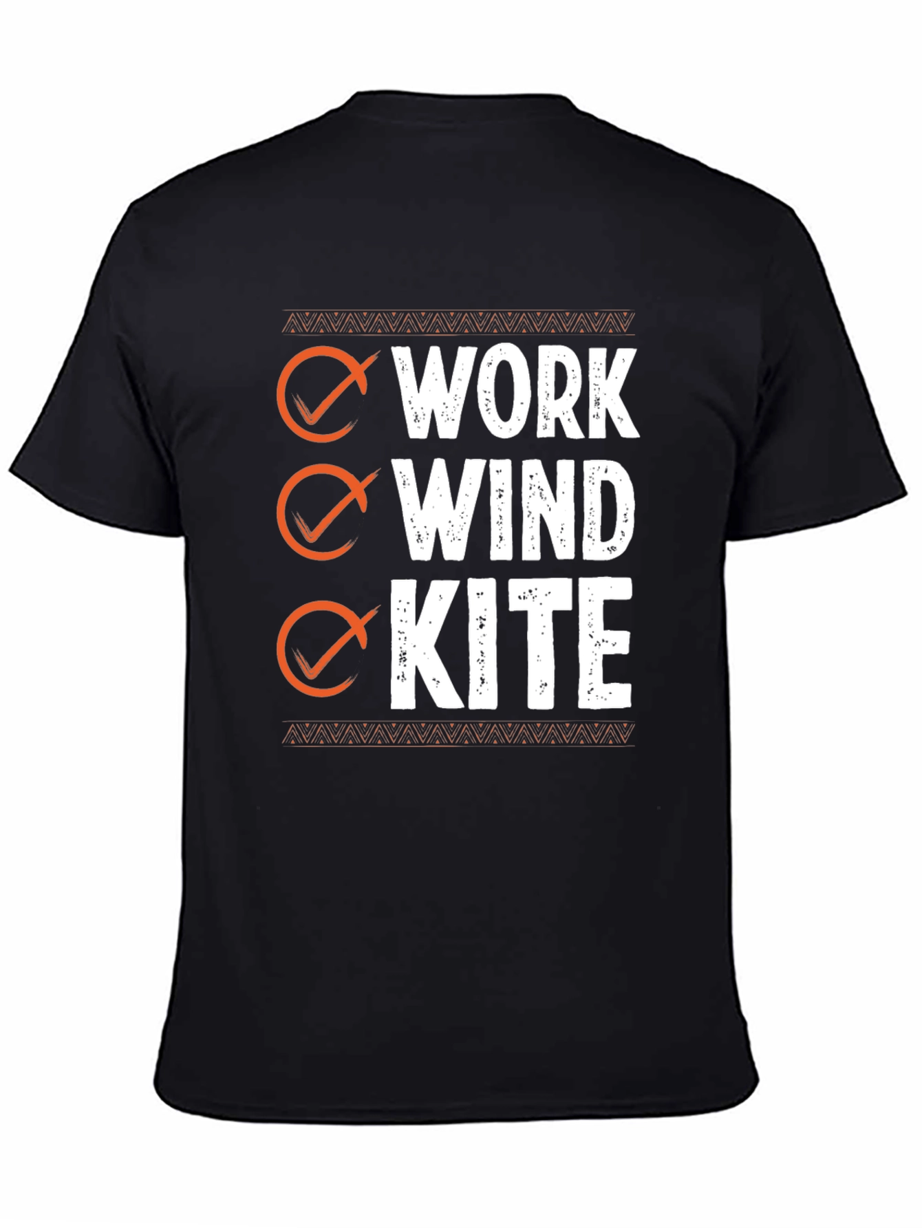 Work Wind Kite T-Shirt - Black Graphic Tee