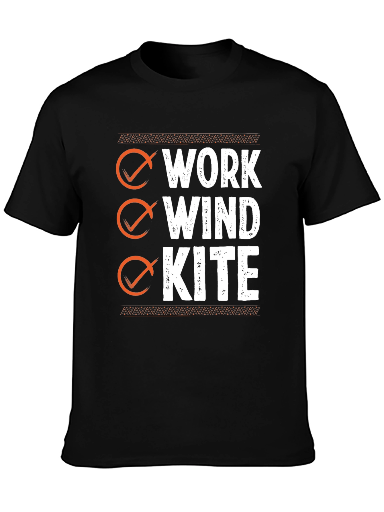 Work Wind Kite T-Shirt - Black Graphic Tee