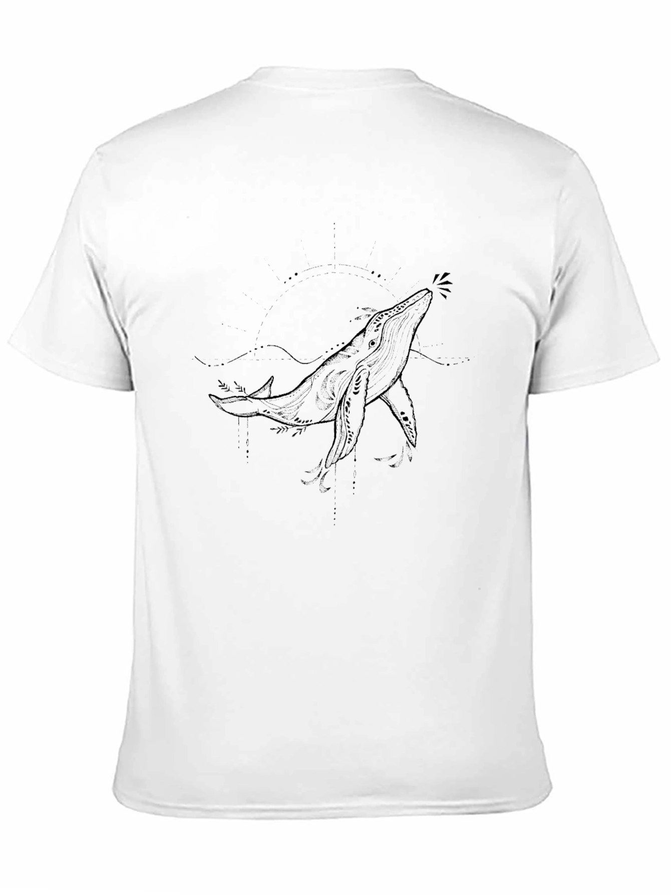 Whale Graphic Tee - Stylish Black Cotton T-Shirt