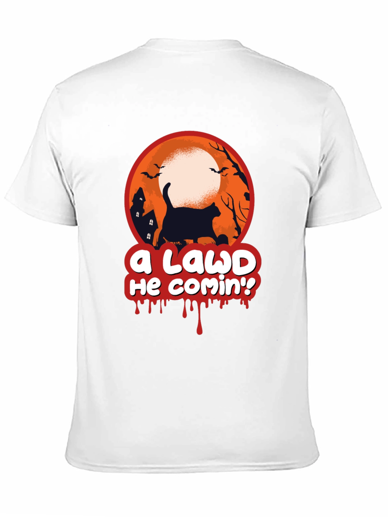 A Lawd He Comin Halloween Cat T-Shirt