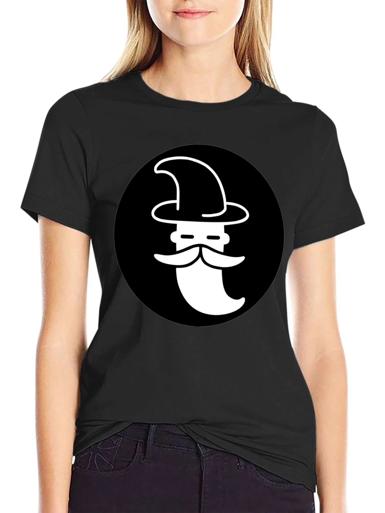 Wizard Graphic T-Shirt - Black Cotton Tee