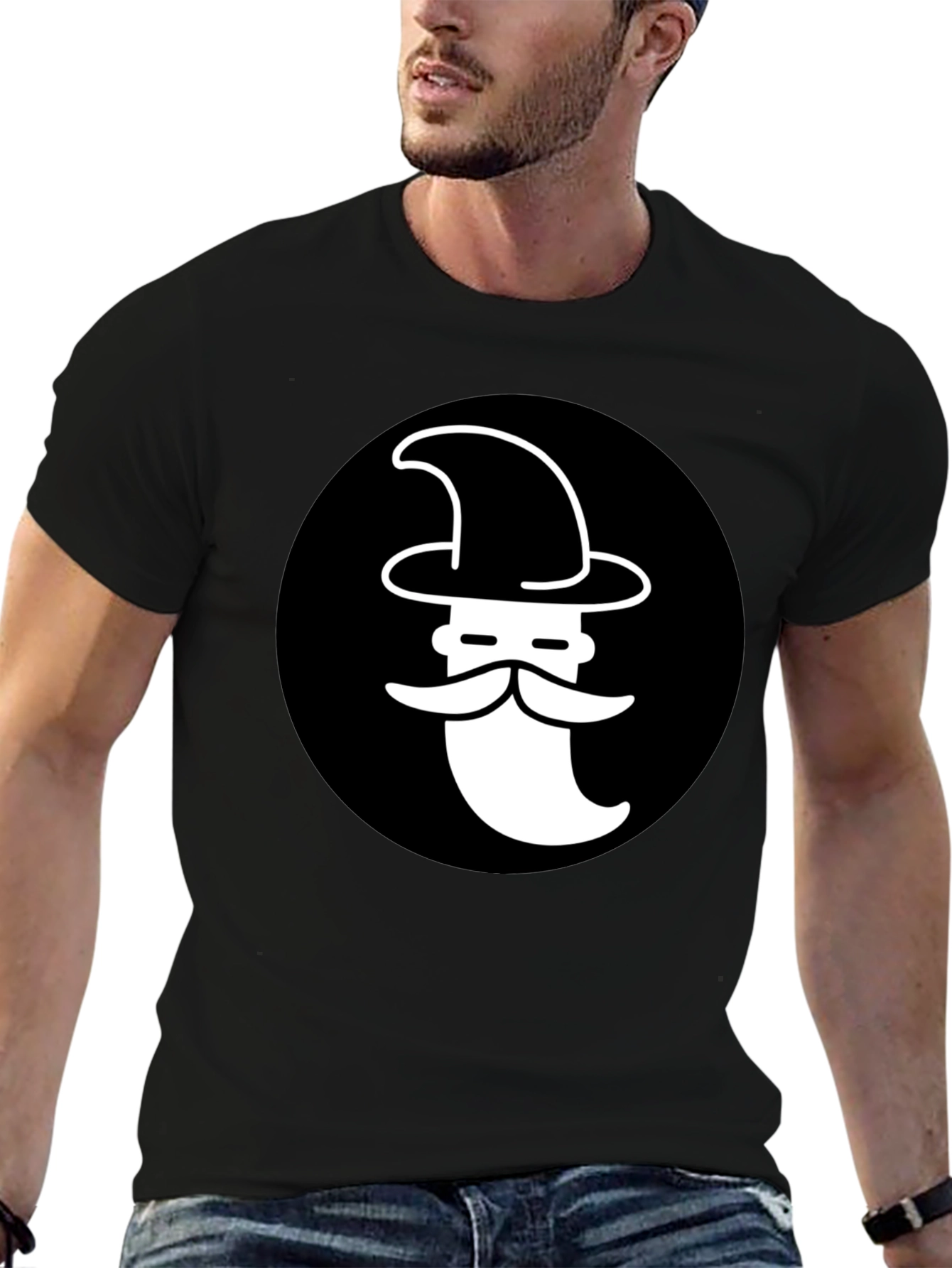 Wizard Graphic T-Shirt - Black Cotton Tee