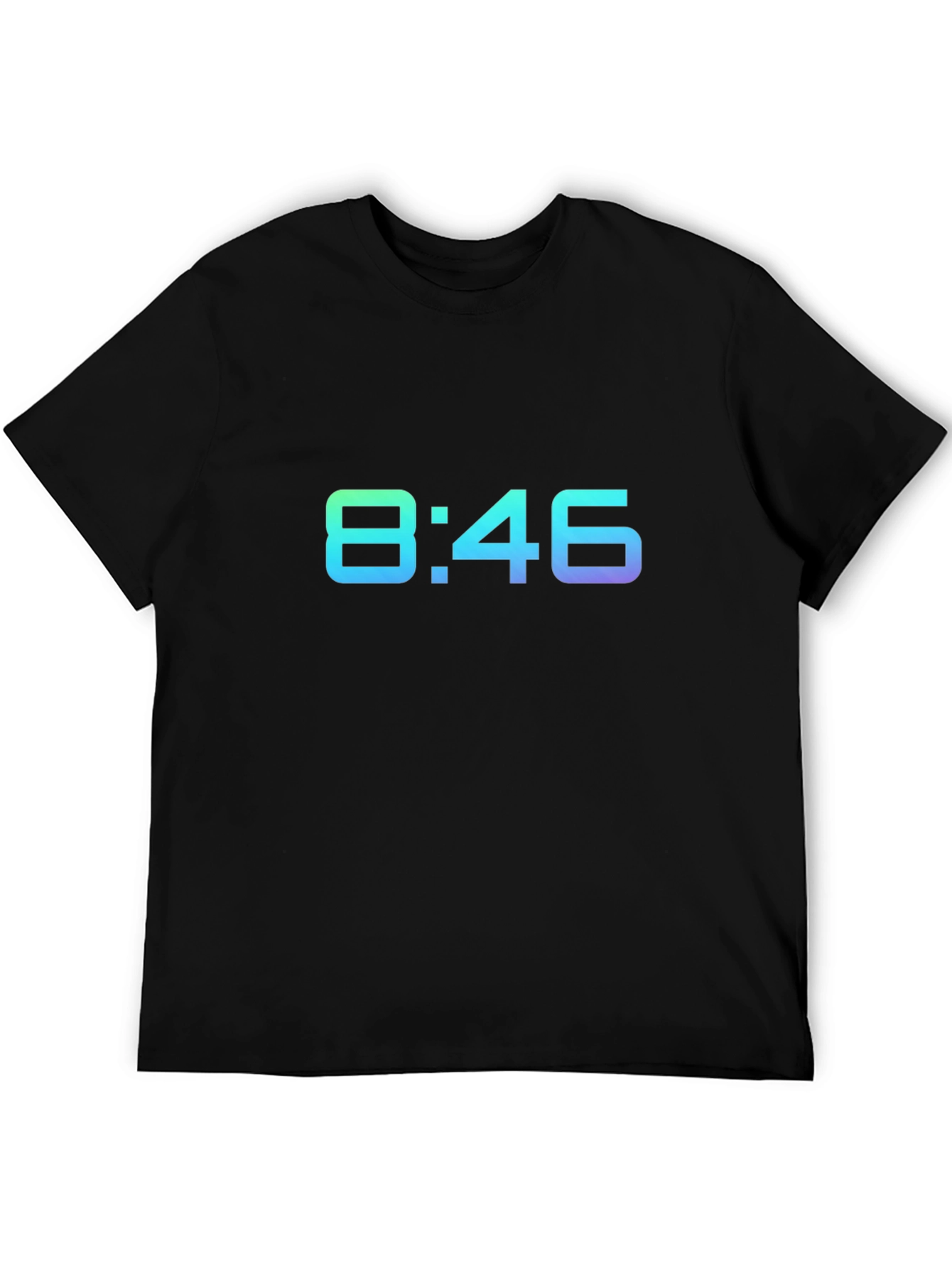 8:46 Gradient Graphic Black T-Shirt