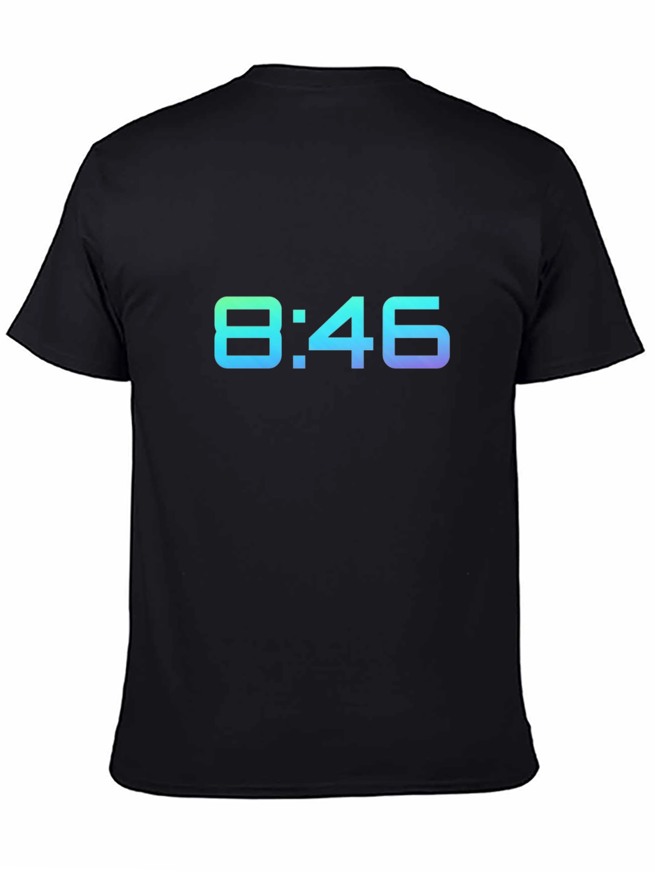 8:46 Gradient Graphic Black T-Shirt