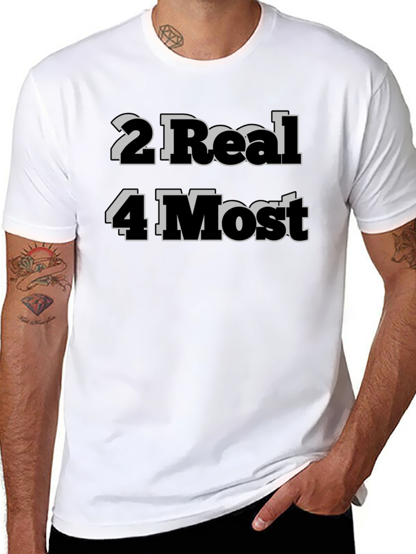 2 Real 4 Most Graphic Tee - Black