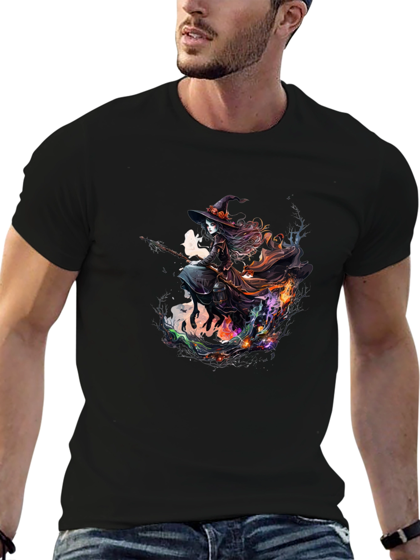 Witch Flying T-Shirt - Halloween Tee