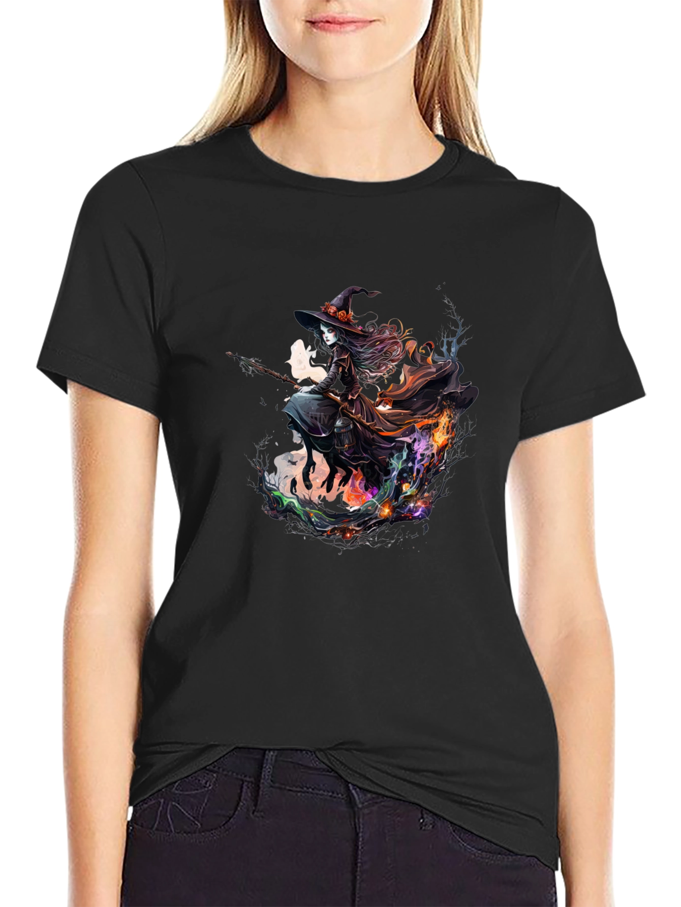 Witch Flying T-Shirt - Halloween Tee