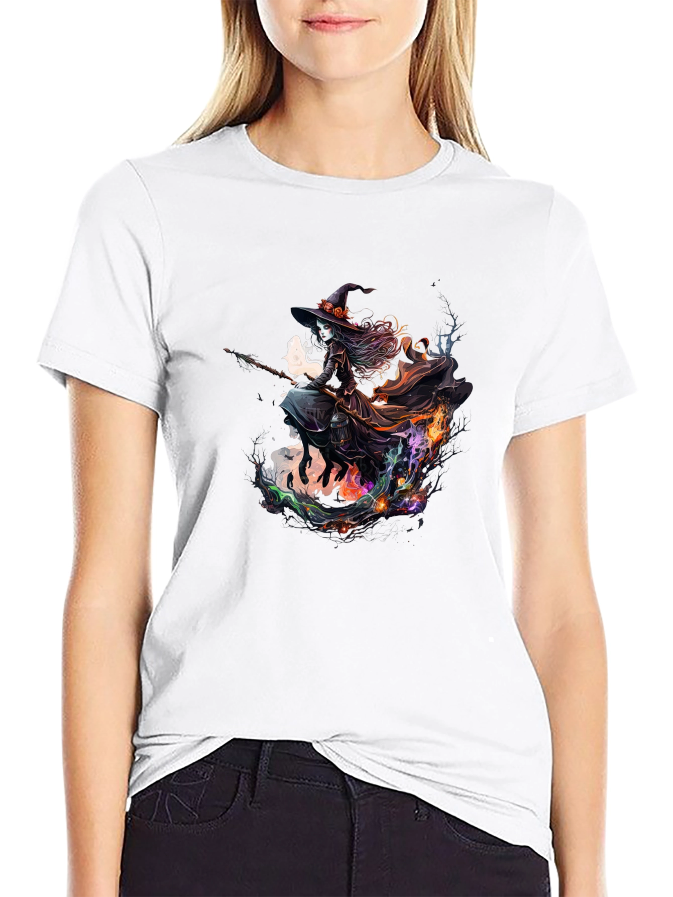 Witch Flying T-Shirt - Halloween Tee