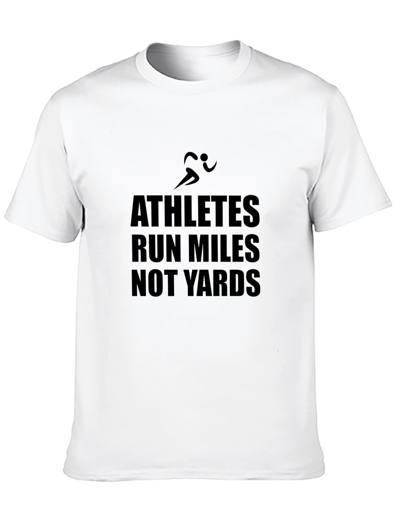Athletes Run Miles T-Shirt - Black Graphic Tee