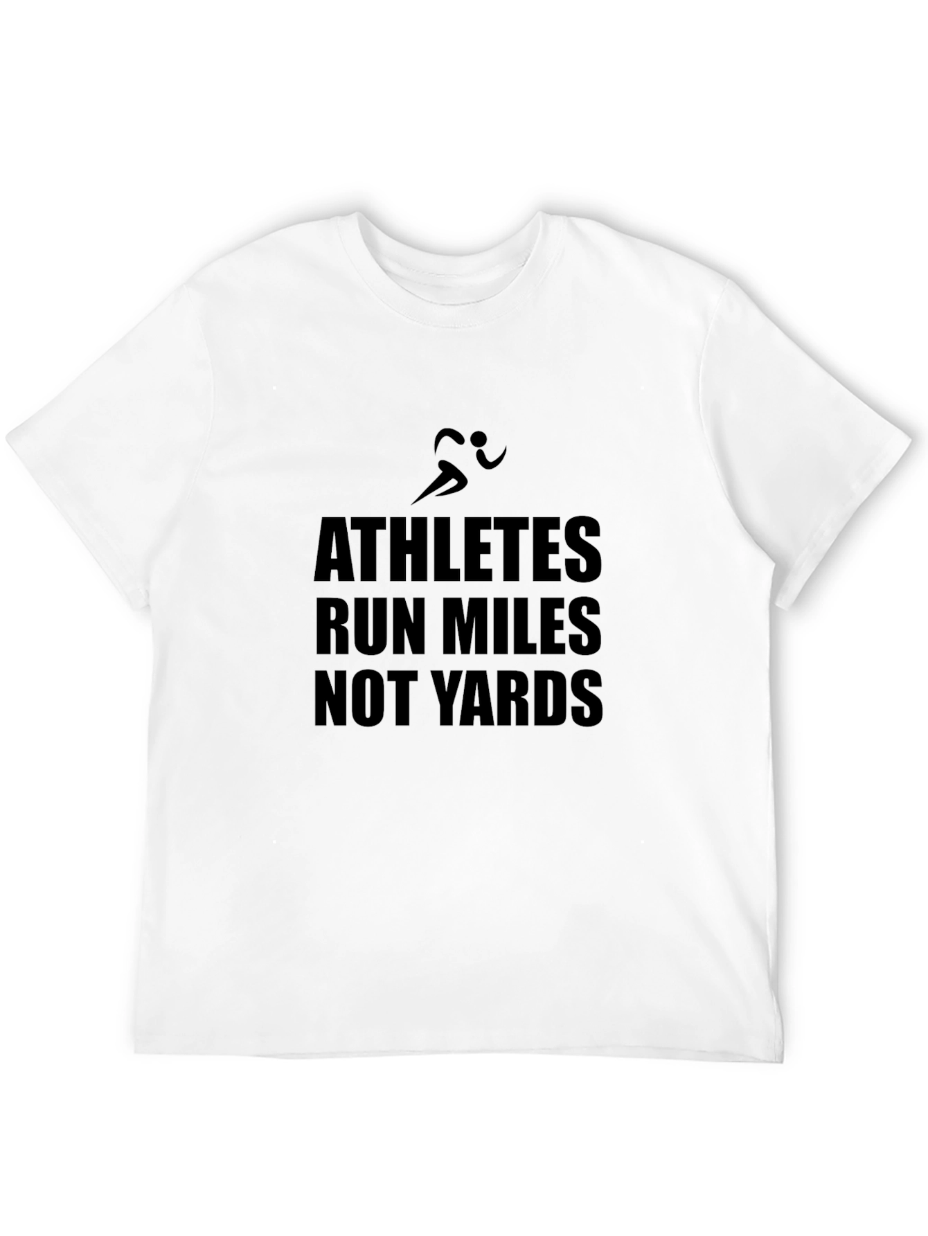 Athletes Run Miles T-Shirt - Black Graphic Tee