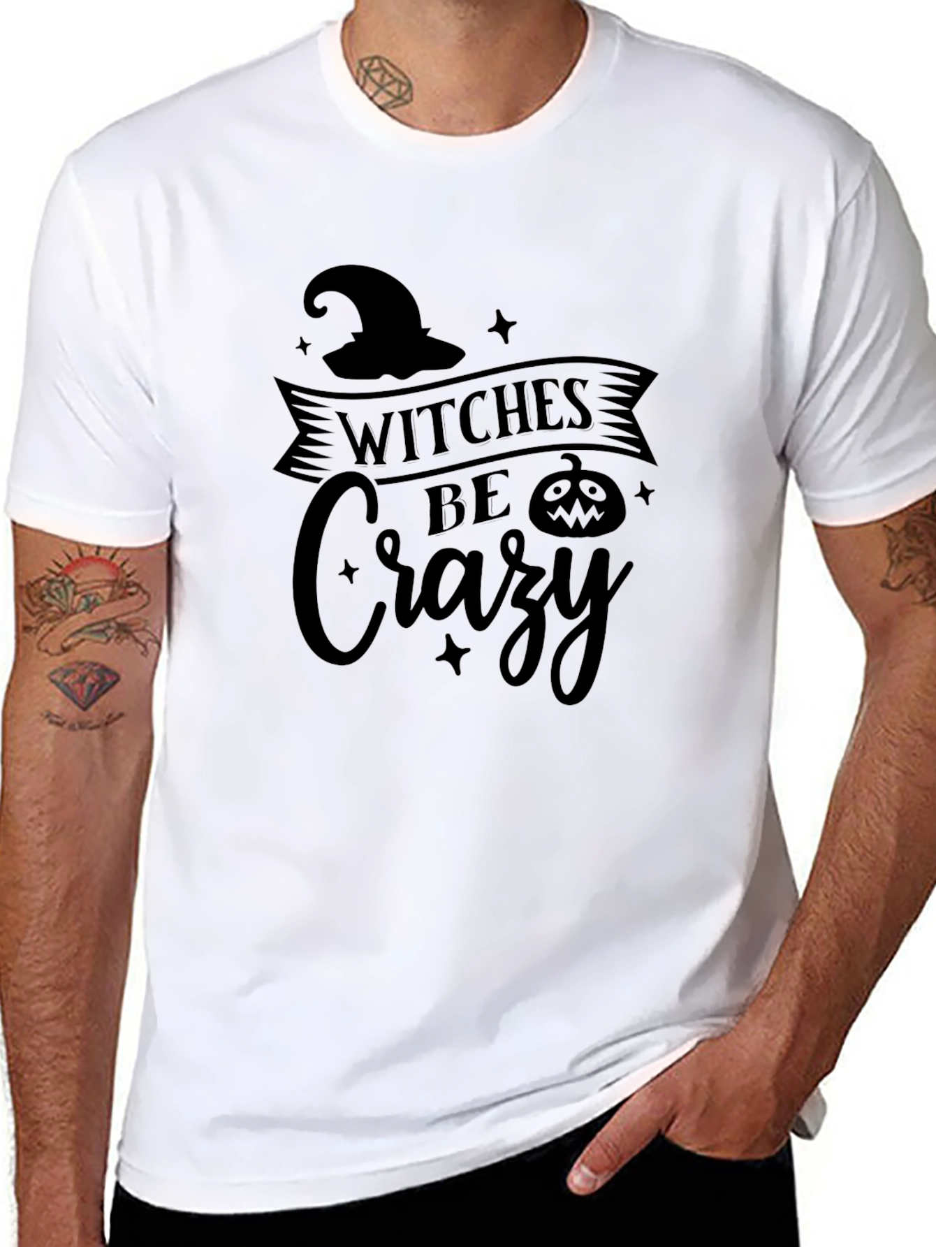 Witches Be Crazy Halloween T-Shirt - Black