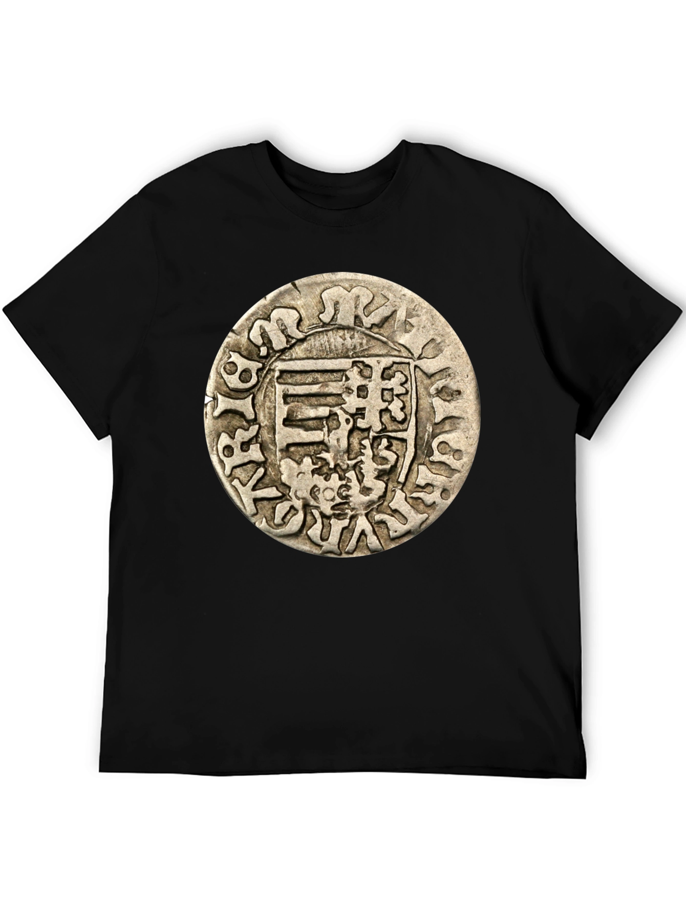 Antique Coin Graphic Tee - Black
