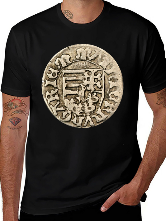 Antique Coin Graphic Tee - Black