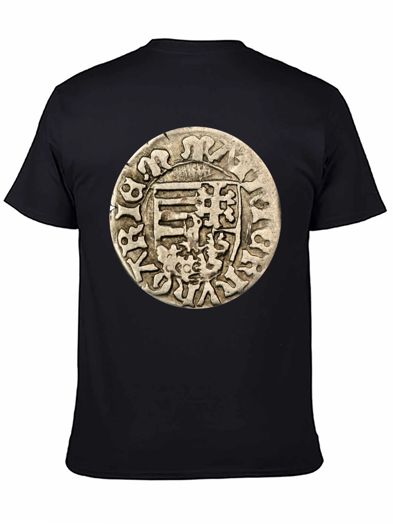Antique Coin Graphic Tee - Black