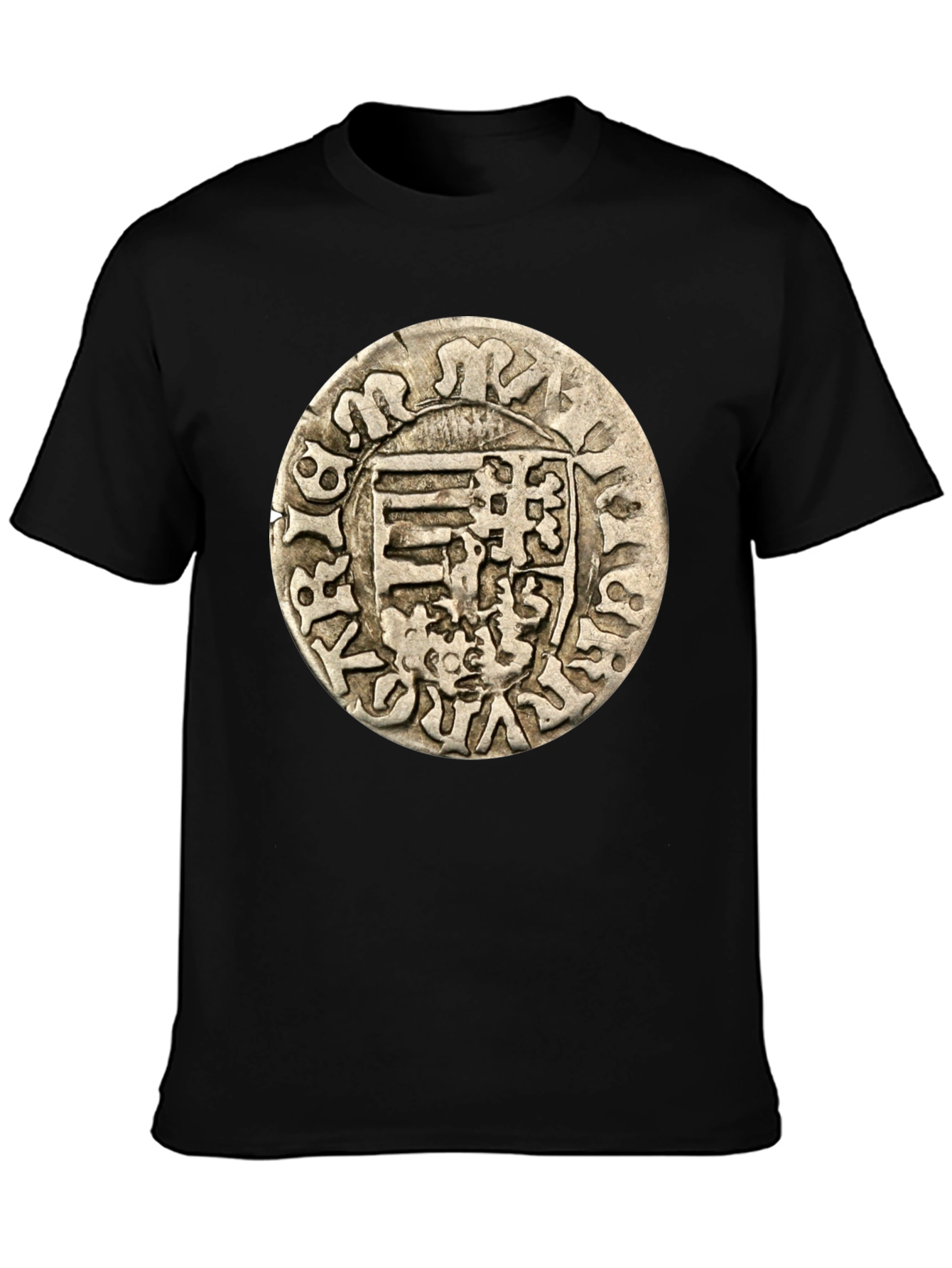 Antique Coin Graphic Tee - Black