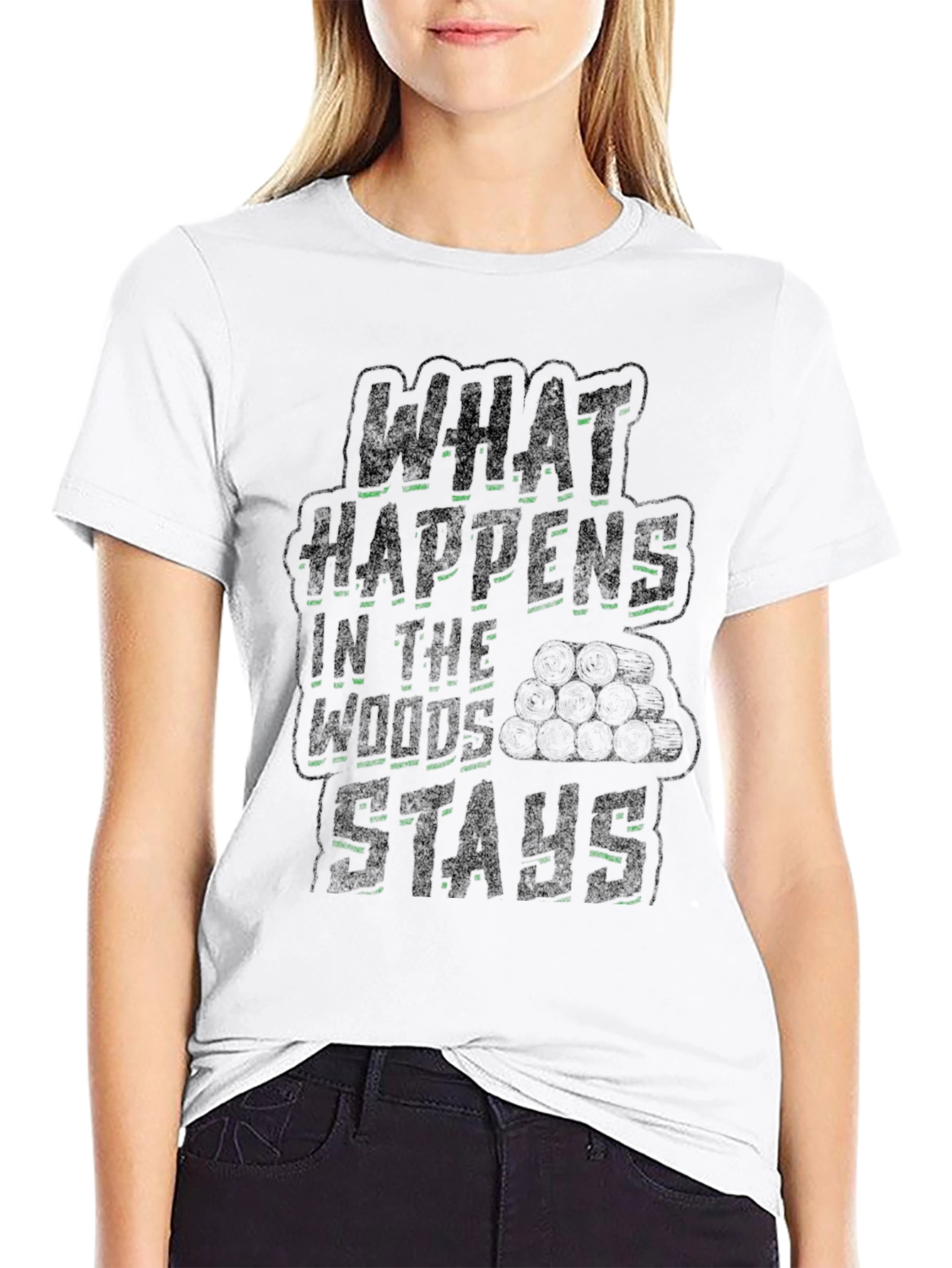 What Happens In The Woods Graphic Tee