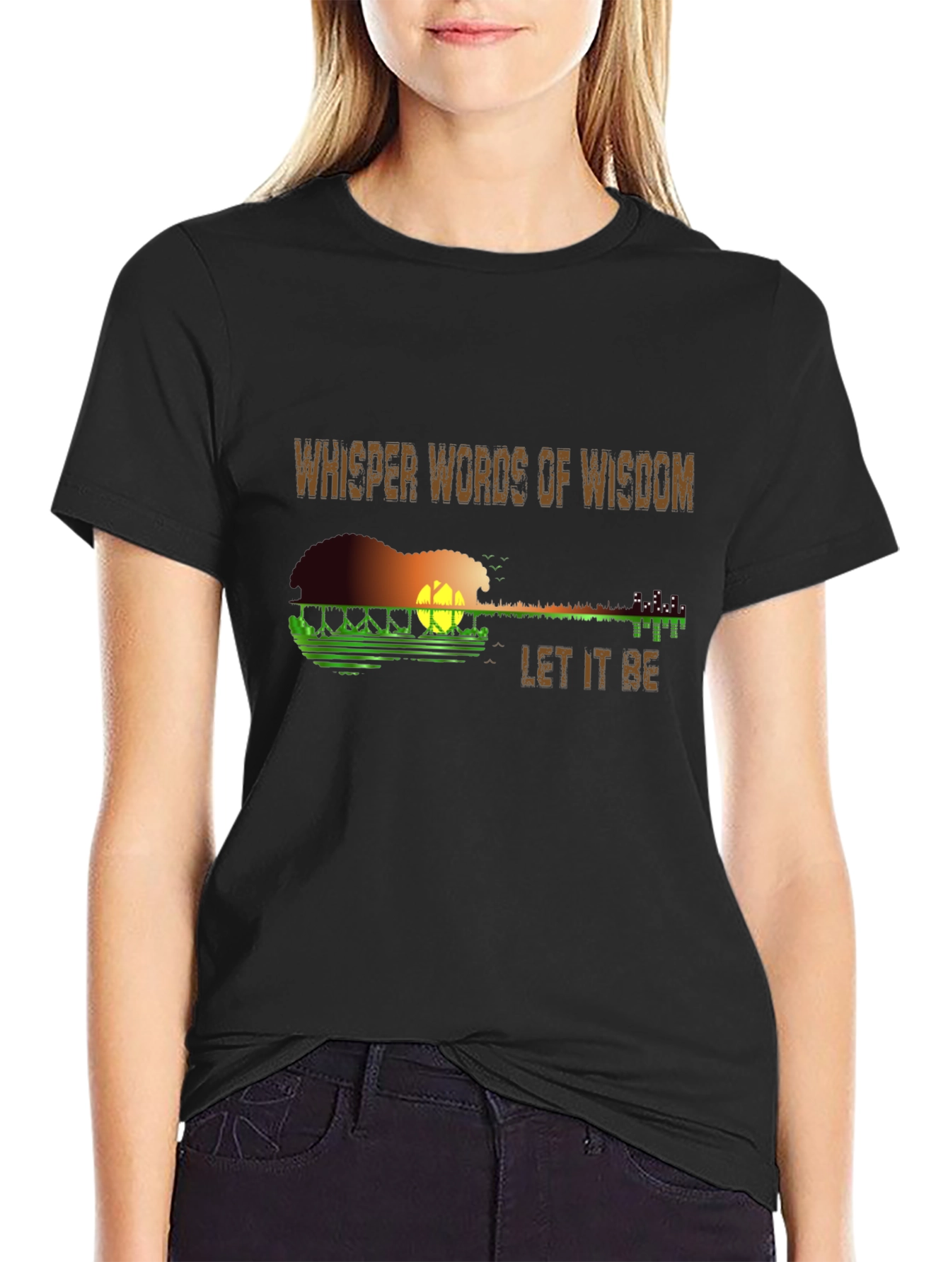 Whisper Words T-Shirt - Guitar Design