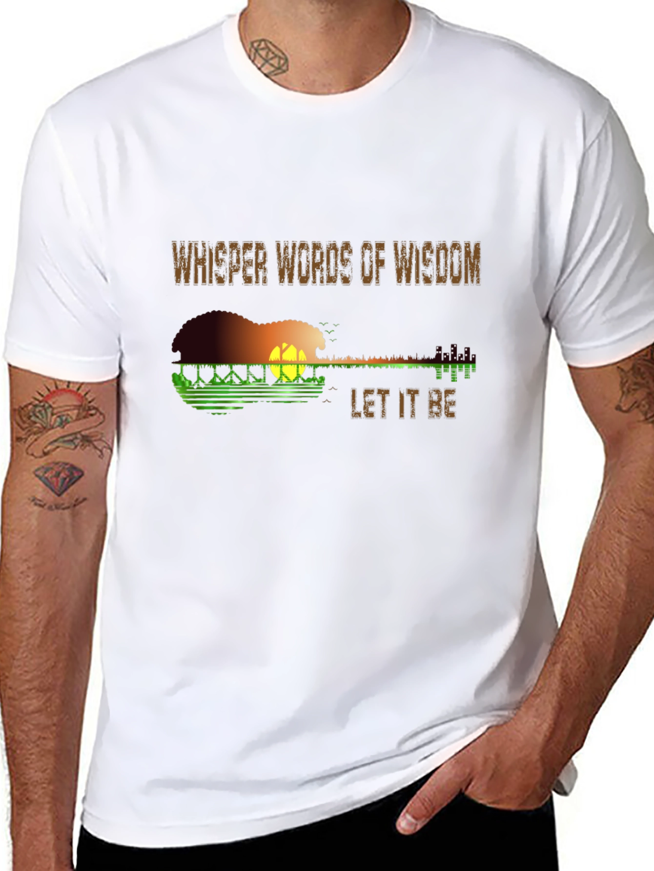 Whisper Words T-Shirt - Guitar Design