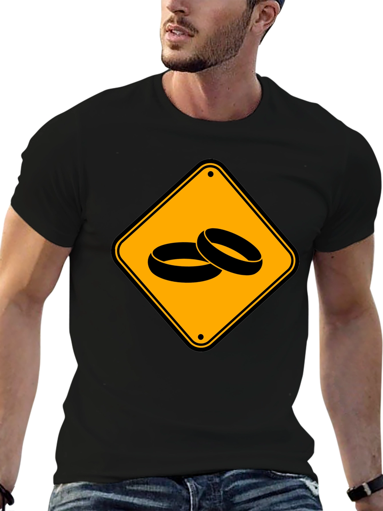 Warning Wedding Ahead Black T-Shirt
