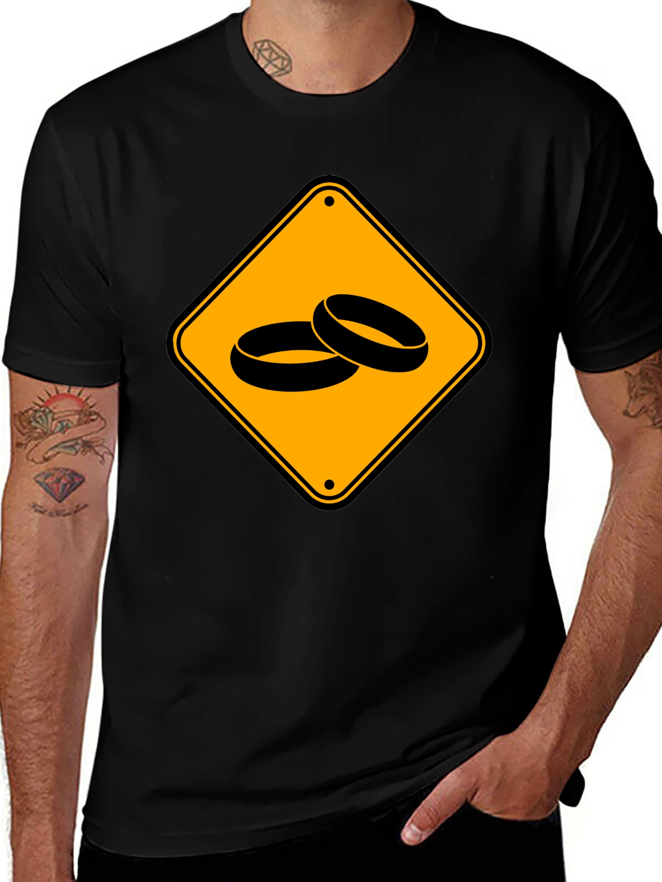 Warning Wedding Ahead Black T-Shirt