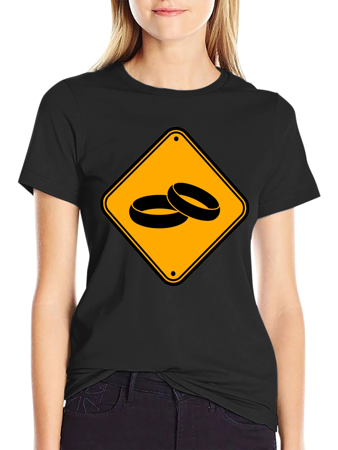 Warning Wedding Ahead Black T-Shirt