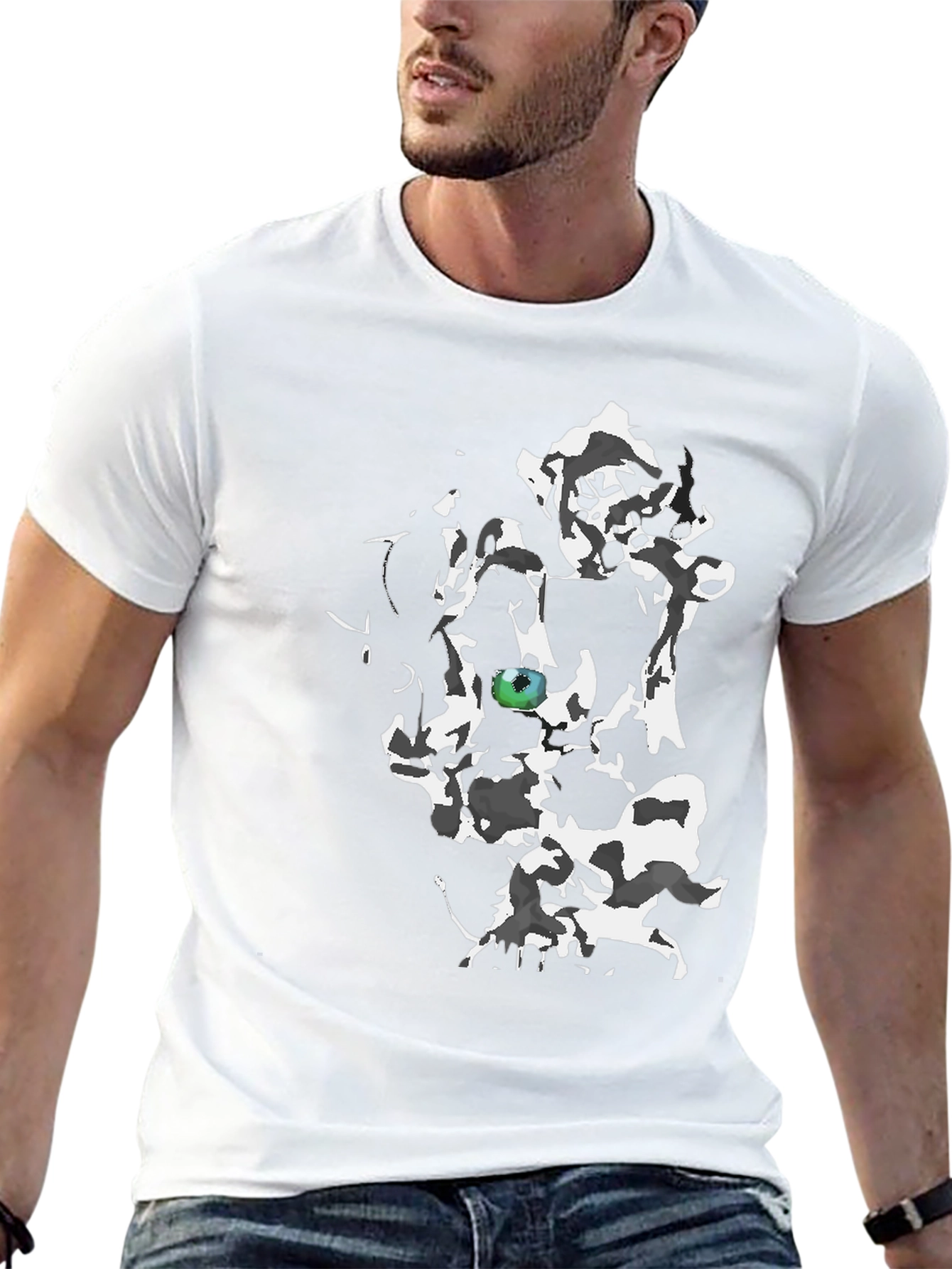 Abstract Eye Graphic Black T-Shirt