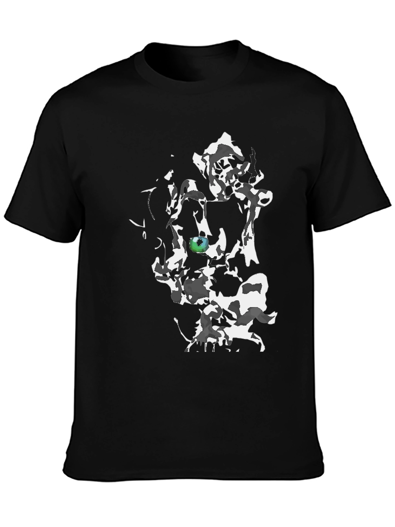 Abstract Eye Graphic Black T-Shirt