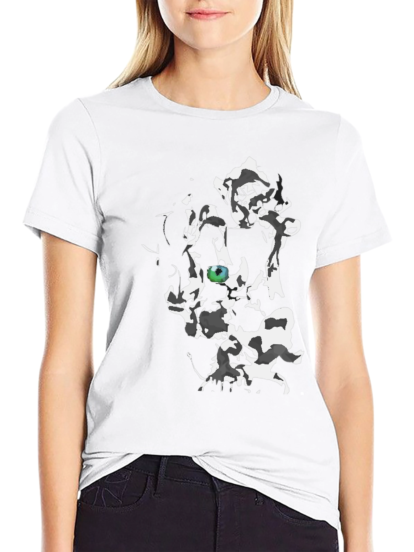 Abstract Eye Graphic Black T-Shirt