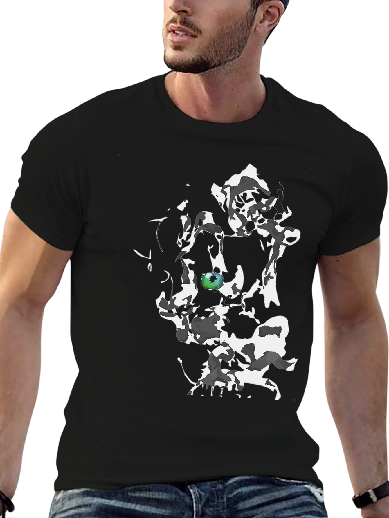 Abstract Eye Graphic Black T-Shirt
