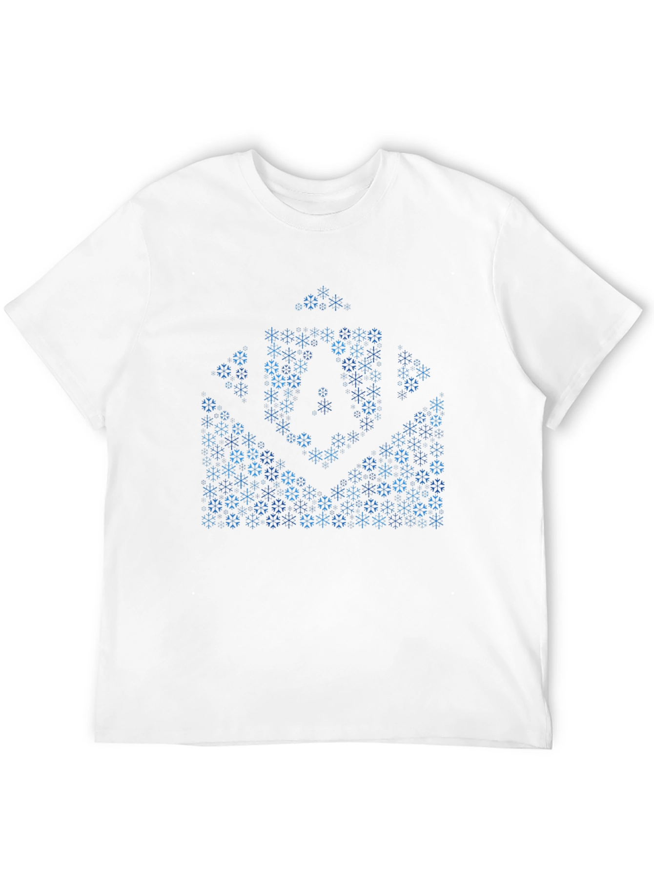 Abstract Snowflake Design Black T-Shirt