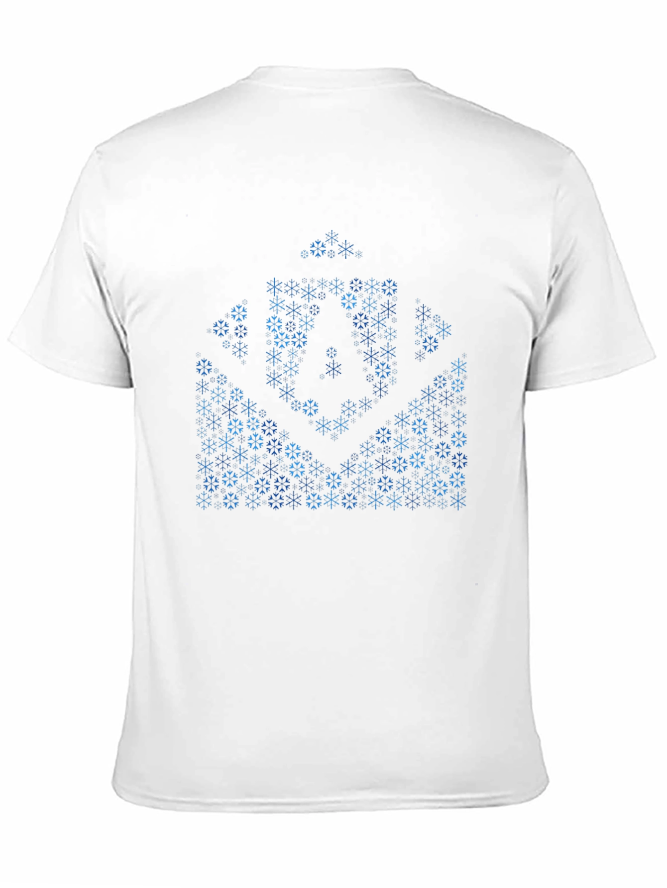 Abstract Snowflake Design Black T-Shirt
