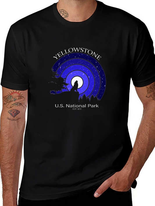 Yellowstone National Park Black Graphic Tee