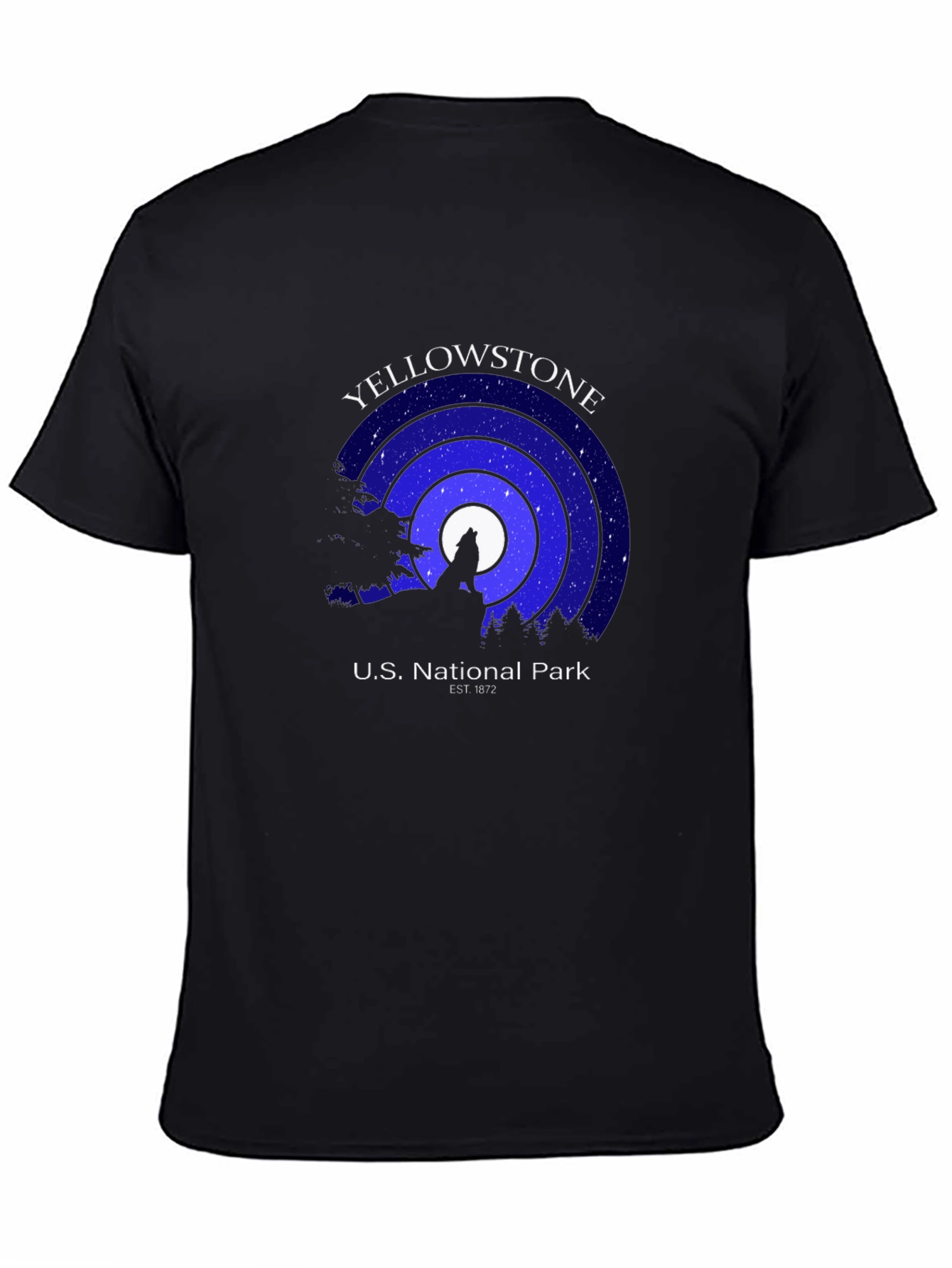 Yellowstone National Park Black Graphic Tee