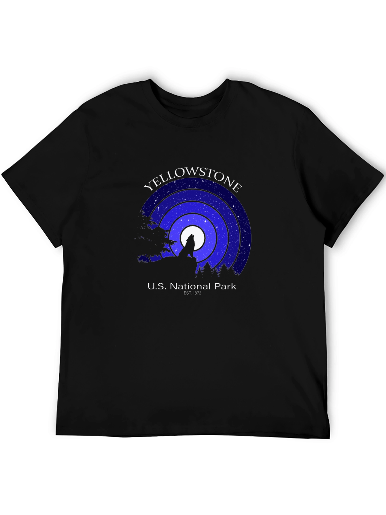 Yellowstone National Park Black Graphic Tee