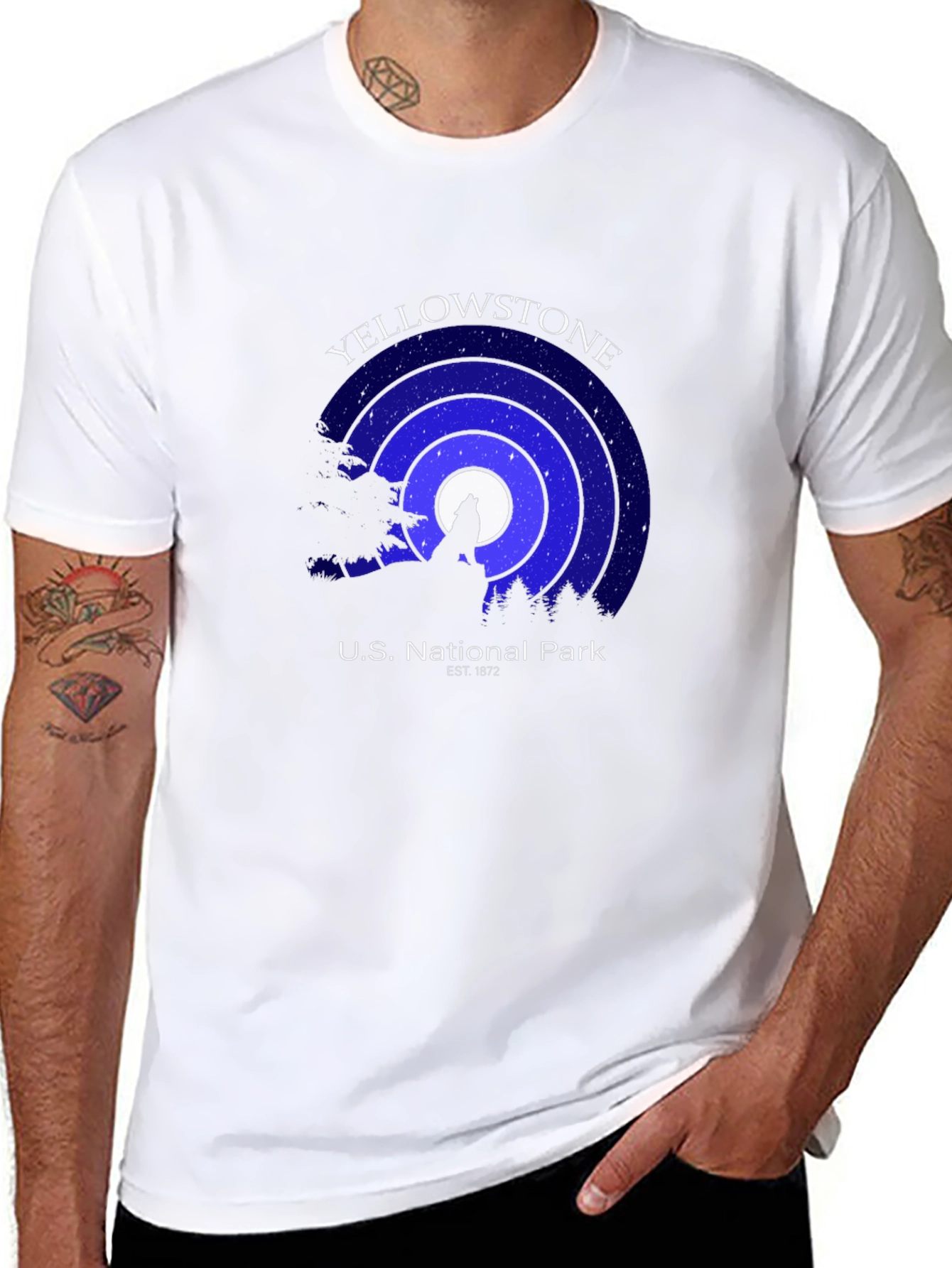 Yellowstone National Park Black Graphic Tee