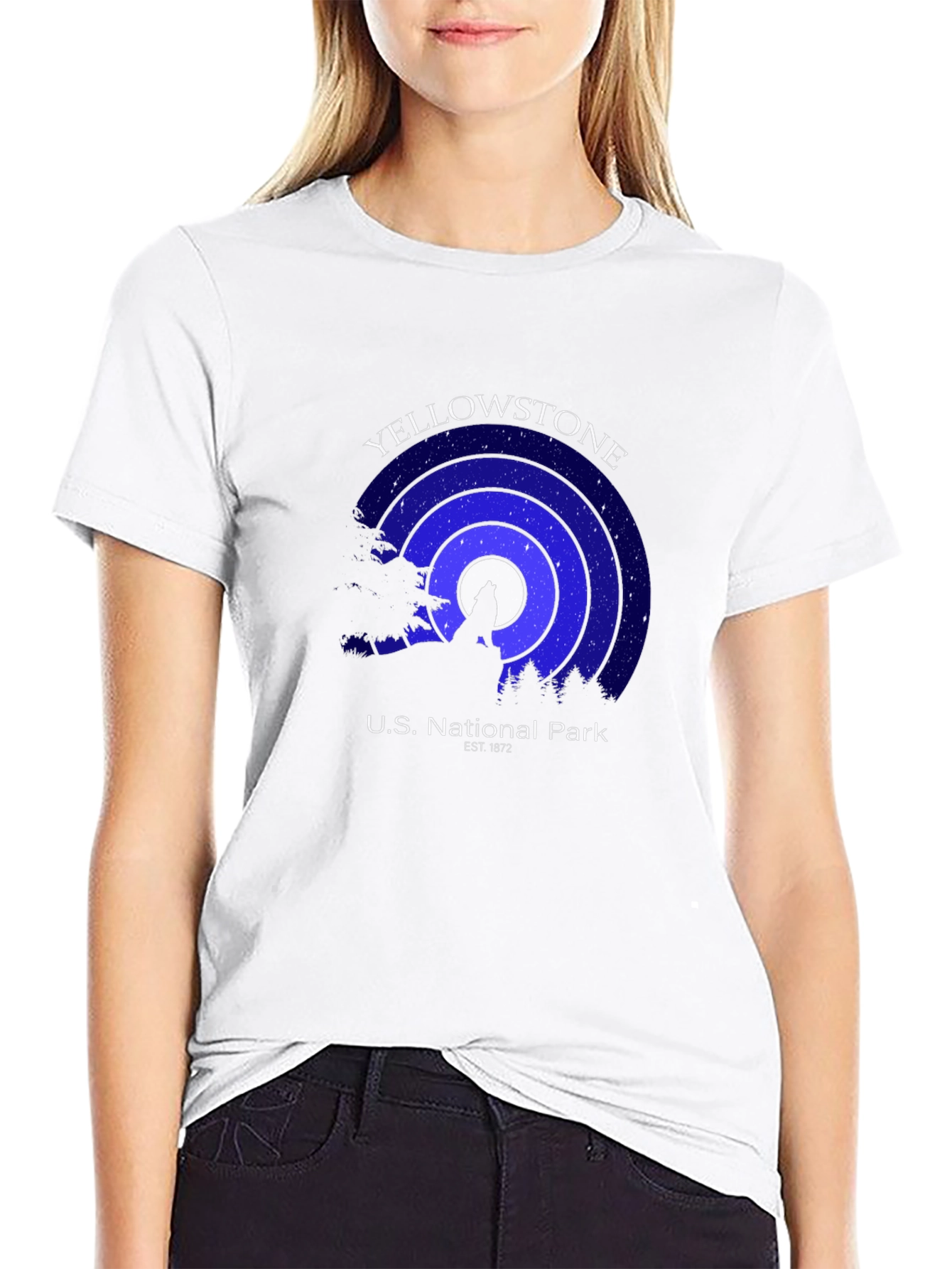 Yellowstone National Park Black Graphic Tee