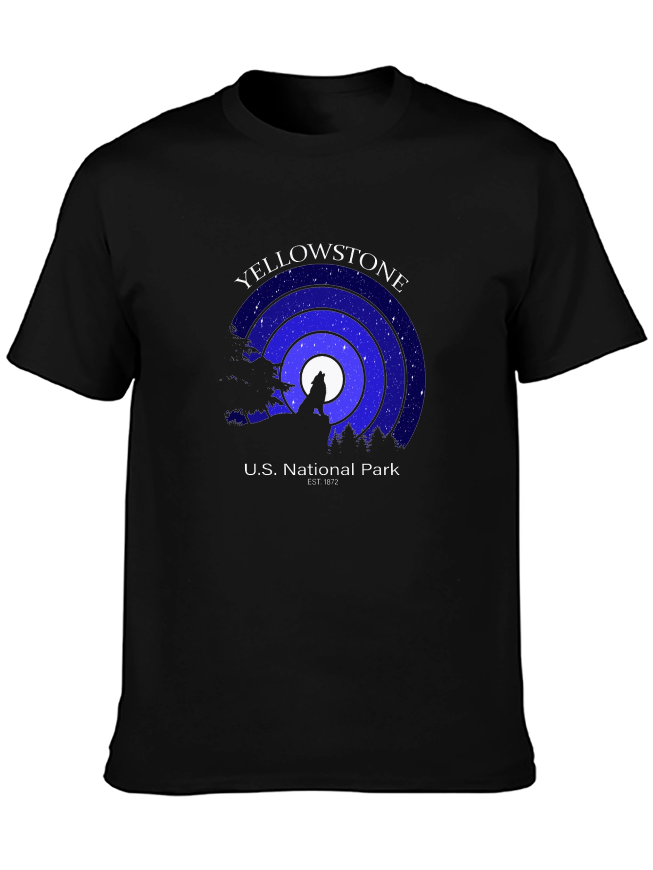 Yellowstone National Park Black Graphic Tee