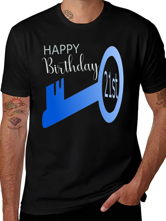 21st Birthday Key Graphic T-Shirt
