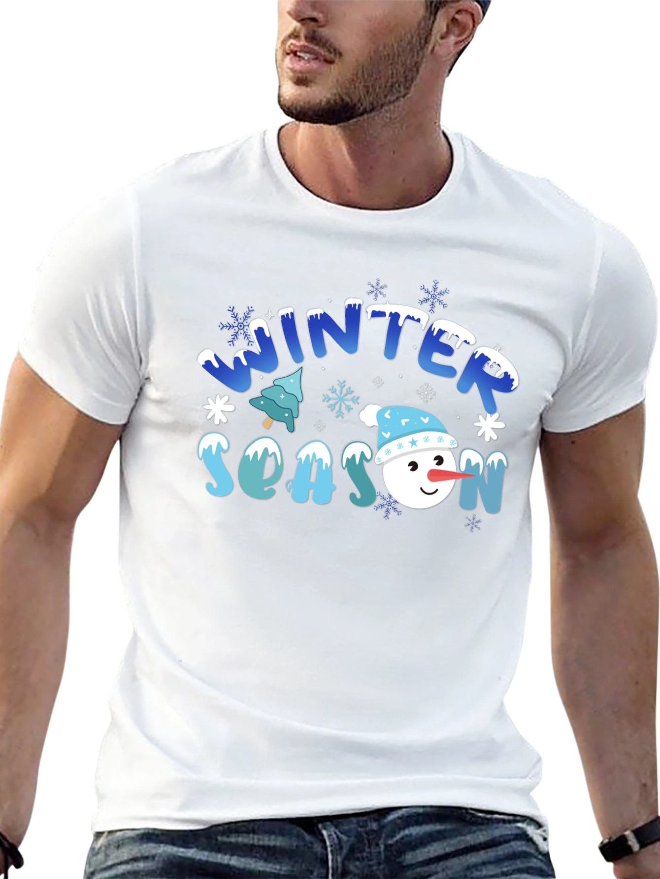 Winter Season Snowman Graphic Tee