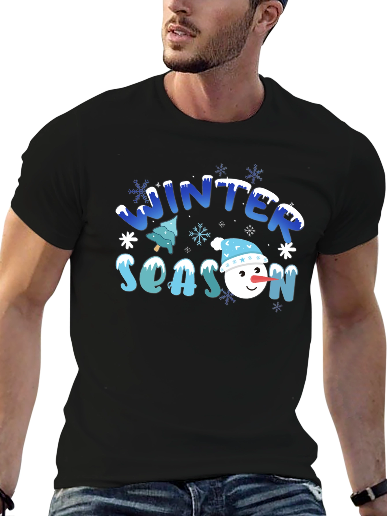 Winter Season Snowman Graphic Tee