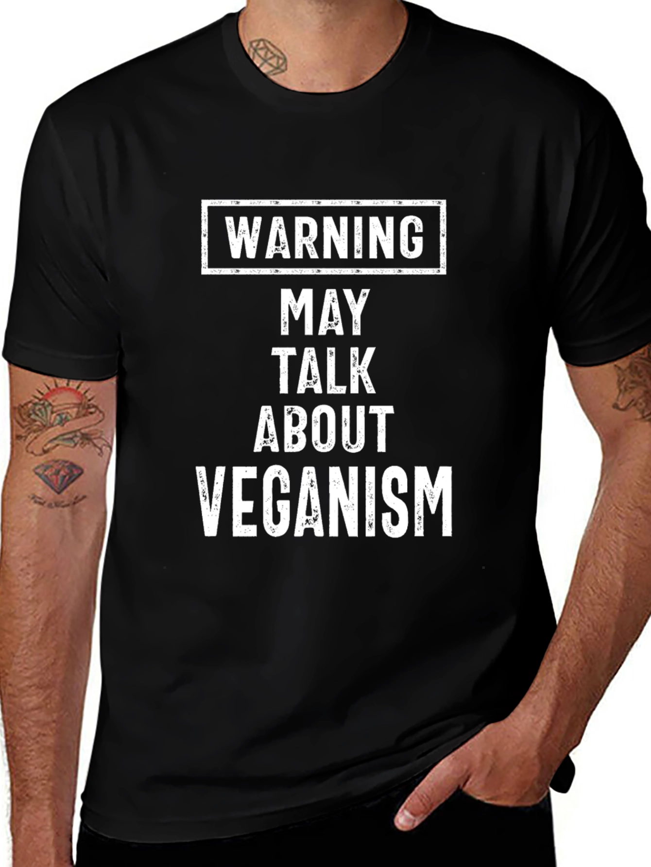 Warning May Talk About Veganism Graphic Tee