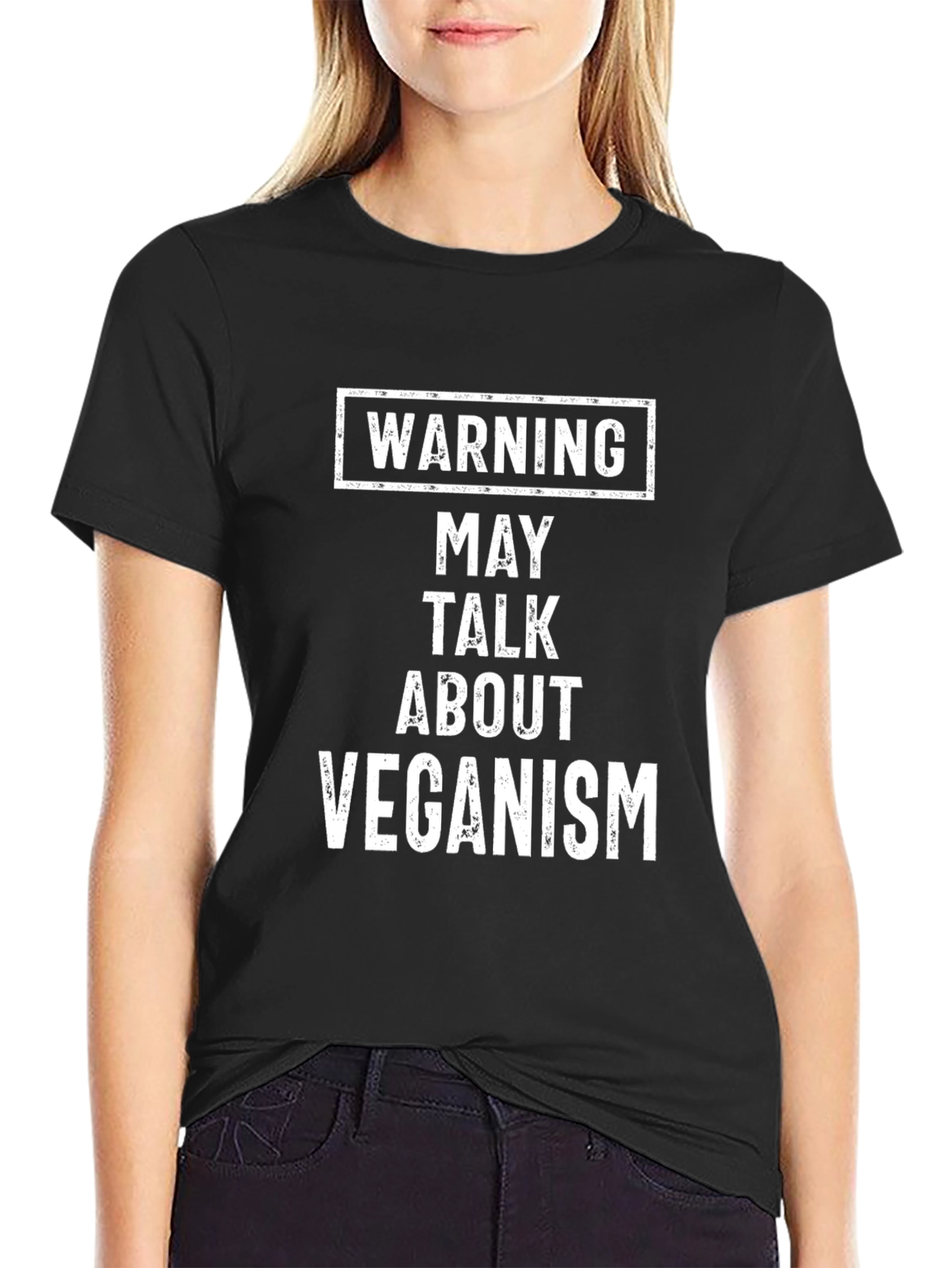 Warning May Talk About Veganism Graphic Tee